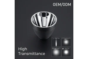 Custom Aluminum CNC Reflector Lamp High Reflectivity Vacuum Plating LED Reflector Cup Orange Peel Mirror Smooth Surface