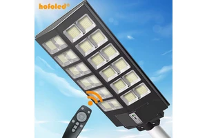 Hofoled 2000W All-In-One Integrated Streetlight Remote Control IP65 Waterproof Outdoor Solar LED Street Light