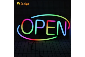 LC Quality Promotional Custom Neon Barber Shop Led Open Sign