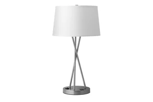 Lamparas Zhongshan Lighting Factory Straight Rectangle or Tapered Round Drum Shade Hotel Twin Table Lamp With Outlets