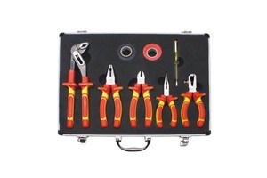 8 Pcs VDE Insulated and Withstand Voltage Pliers Electrician Combined Alloy Steel Screwdriver & Pliers Tool Set