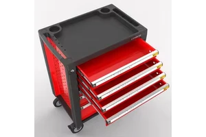 KINBOX Rolling Tool Box with Tool Set - Durable Drawer Trolley Cabinet for Industrial Use