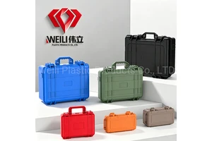 ABS Custom Foam Lining Portable Shockproof Instrument Equipment Protective Gun Carry Hard Case Plastic Tool Case With Custom