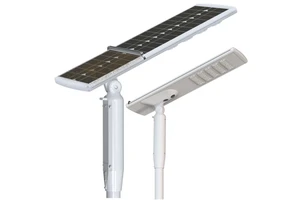 Super Bright All-in-One Solar LED Street Light with Self-Cleaning Aluminum Shell Power Supply Via Battery IP65 Rated