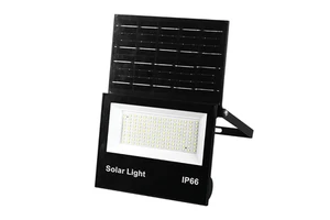 Solar Led Flood Light 300W High Lumen ABS IP66 Landscape Outdoor 270 Beam 6000K Daylight Dimmable CE Certified 2-Year