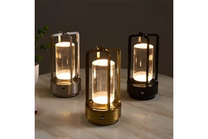 LED Aluminum Table Lamp Rechargeable Portable Touch Indoor Lighting Night Light Bedroom Bedside Restaurant Decorative Desk Lamps