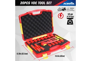 21PCS VDE 1000V Insulated Tool Kit Professional CR-V Electrician Hand Tools IEC60900 Certified for Electrical Maintenance OEM