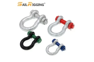 Rigging Grillete Drop Forged Galvanized Carbon Steel G2130 Anchor Bow Shackle With Safety Bolt Pin