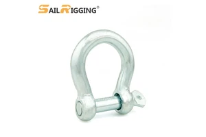 Electro Galvanized European Type Bow Shackle 10mm 12mm 16mm 20mm Anchor Shackle Grilletes Marine Shackle