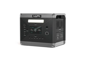 SolarPlay 2400W Portable Power Station 2160Wh LiFePO4 Battery, 1.5H Fast Charge, UPS, 14 Ports, Solar Generator