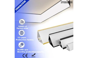 Interior Designs 3M Linear 45 Degree Corner Strip Aluminium Channel Led Profile Light for Ceilings