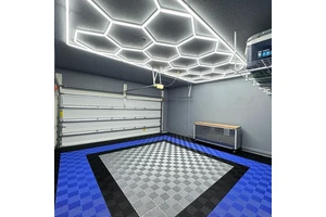 Commercial Lighting High Lumen Led Surface Mount Down Light 2.4*4.8m LED Hexagon Garage Light