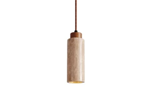 Small Yellow Travertine Wabi-Sabi Style Pendant Light Warm White Cream Lighting For Restaurant Bedroom Hanging Lamp