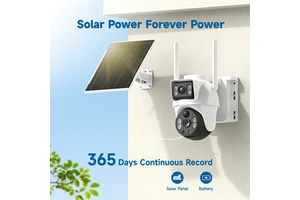 New Arrival BP9 Double Lens 4G Sim Card Solar Camera V380 MAX PIR Humanoid Detection Battery Security Camera