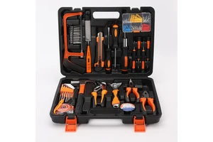 Comprehensive Hardware Toolbox Set Hand Tool Kit Including Wrenches Screwdrivers Adjustable Wrench Carbon Steel Car Repair Tools