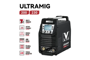 LEVIN Synergic Double Pulse MIG Welder 230A 4-Roll Feeder Professional Aluminum & Stainless Steel 7-in-1 Digital Welding Machine