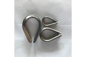 Stainless Steel Metric European Style Wire Rope Thimbles Self-color Surface for Terminal Fittings China MOQ 100 Pieces Wholesale