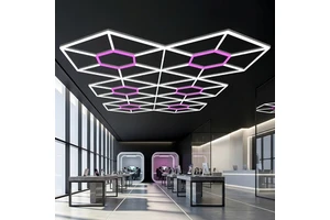 Hexagon LED Exhibition Light Booth Ceiling Display Light for Trade Show Retail Store Showroom Boutique Studio Event