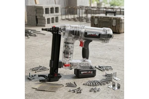 Rechargeable SEPAT 20V Brushless Motor 1.5AH Battery Concrete Cordless Nail Gun Adjustable Fastening Depth Construction DIY