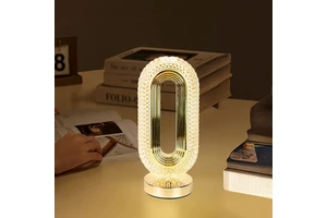 LED Table Lamp Touch Crystal Acrylic Three-color Light Change Romantic Atmosphere Bar Bedroom Lamp Bedside Decor Night Light