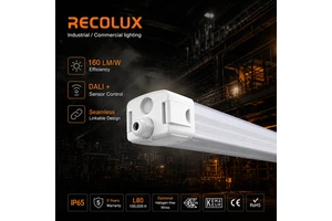 2ft-8ft 160lm/W 22W-75W 120 Beam Angle LED Vapor Tight Tri-proof IP65 Wet Location Light Emergency Driver for Industrial Humid