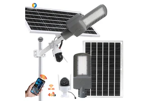 Luz Solar Wifi 4g Lamp Camera Outdoor Ip65 Solar Public Lighting Solar Security Lights Integrated Solar-Powered Street Lights