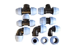 Irriplast Irrigation PP Compression Fittings ISO17885 High Quality Water Pipe For Agriculture Female Elbow Coupling Tee