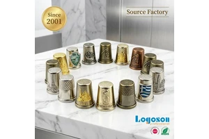 Wholesale Bulk CustomTravel Souvenirs Sewing Thimbles Multi Design Brass Sliver Premium Collector Thimble for Sewing Gifts