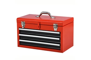 Color Customized Portable Large Capacity Tool Box 3 Draws Tool Box With Handle and Double Lock