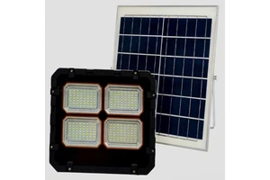Solar Flood Light LED 200W 5000K IP65 Outdoor Garden Lighting Surface Mounted Aluminum Body
