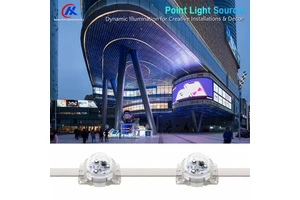 Programmable Full-Color Pixel Light Source DMX512 Control LED Point Light Source for Building Contour and River Decoration