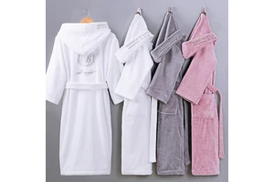 Turkish Towel Robe De Bain Peignoir Serviette Eponge Coton Hooded Towel Robe Towels Bath 100% Cotton Robes