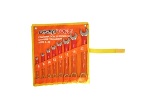 Professional 14-Piece Black Single End Combination SAE Spanner Tool Set Stainless Steel Hand Operated Electrical Case Hammers