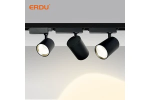 ERDU Ultra Bright 120lm/w High Lumen Aluminum COB LED Track Light with 220V for Modern Office Showroom & Mall Interior Lighting
