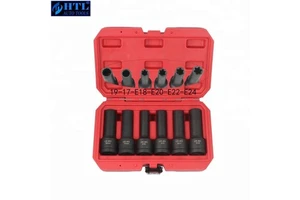 6pcs Type Socket Set / Six Angle Extended Plum Type Sleeve 110mm Length Sleeve Tool Kit