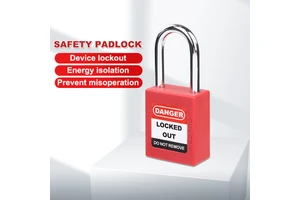 Lockey High Security 38mm Steel Shackle Safety Padlock With Master Key Red Color CE Certified Customizable Logo