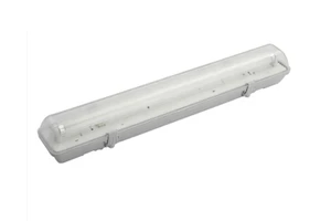 2x36W IP65 LED Tri-Proof Light Fixture Weatherproof Vapor Tight Double Fluorescent Indoor Lighting for Industrial Warehouse