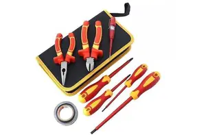 Special Tool Kit for Electricians 9 Piece Magnetic Bit Kit Insulated Electrician Screwdriver Tool Set A1 Carton OEM Hard Case
