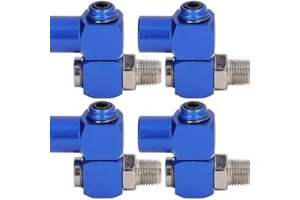 Pneumatic Rotary Joint 360 Degree Rotating Connector NPT 1/4 Inch Thread Aluminum Body Air Inlet Universal Joint Quick Pneumatic
