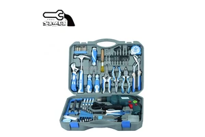 China Wholesale Market 100-piece Professional Electrician Install Tool Set with Electric Drill for Home or Office Decoration Use