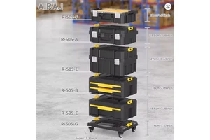 AIRAJ Heavy-duty Wheels Portable Tool Box Custom Portable Steel and Plastic Toolbox for Tool Storage and Outdoor Garden Use