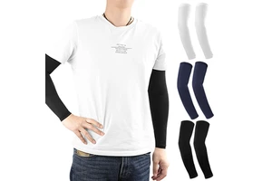 Summer Ice-Silk Sleeve Covers (Nylon/Cashmere) for Outdoor Travel Cycling Sports-Sun-Blocking Cool Protective Unisex Arm Sleeves