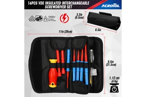 16PCS VDE 1000V Insulated Screwdriver Set Electrician Tool Kit IEC60900 CR-V Professional Electrical Hand Tools