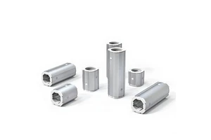 Third-generation 28mm Linear Rod Lean Pipe Aluminum Alloy Tube Connector Female Connection Natural Color Oxidation Straight