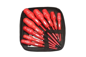 9PCS Kit Electrician High Precision CR-V 1000V Multi Bit Flat Phillips Slotted Magnetic Insulated Screwdriver Hand Tool Set