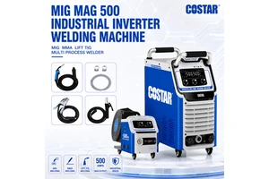 Costar Flux Core Gasless Co2 Double Pulse Aluminium Industrial Welders Equipment 5 in 1maquina De Soldar Mig Welding Machine