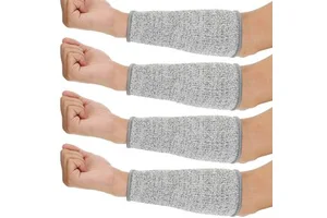 Unisex Gray Cycling Arm Sleeves Anti-Uv Sweat-Wicking Breathable Spandex Polyester Adult Size Arm Sleeve