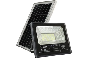 Solar Powered Floodlight for Garden Security 100W 200W 500W Solar LED Flood Light Ip67 Light COB Solar Panel Led Floodlight