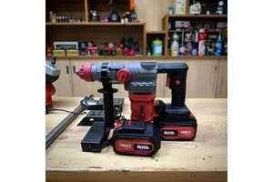 168V Cordless Portable High-Power Electric Hammer Pick Four Hole Chisel Drill SDS-PLUS Shank Lithium-Ion Dual-Function for