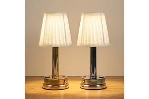 Art Decor Lighting Fixtures Lampara De Mesa Retro Restaurant Desk Mood Lamp Rechargeable Bedroom Fabric Table Lamp